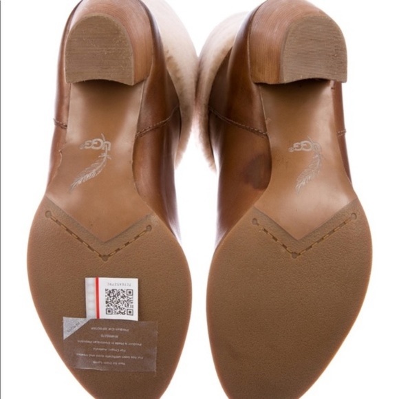 LAST PAIR!UGG brown outside fur winter boots size5 - Picture 4 of 8